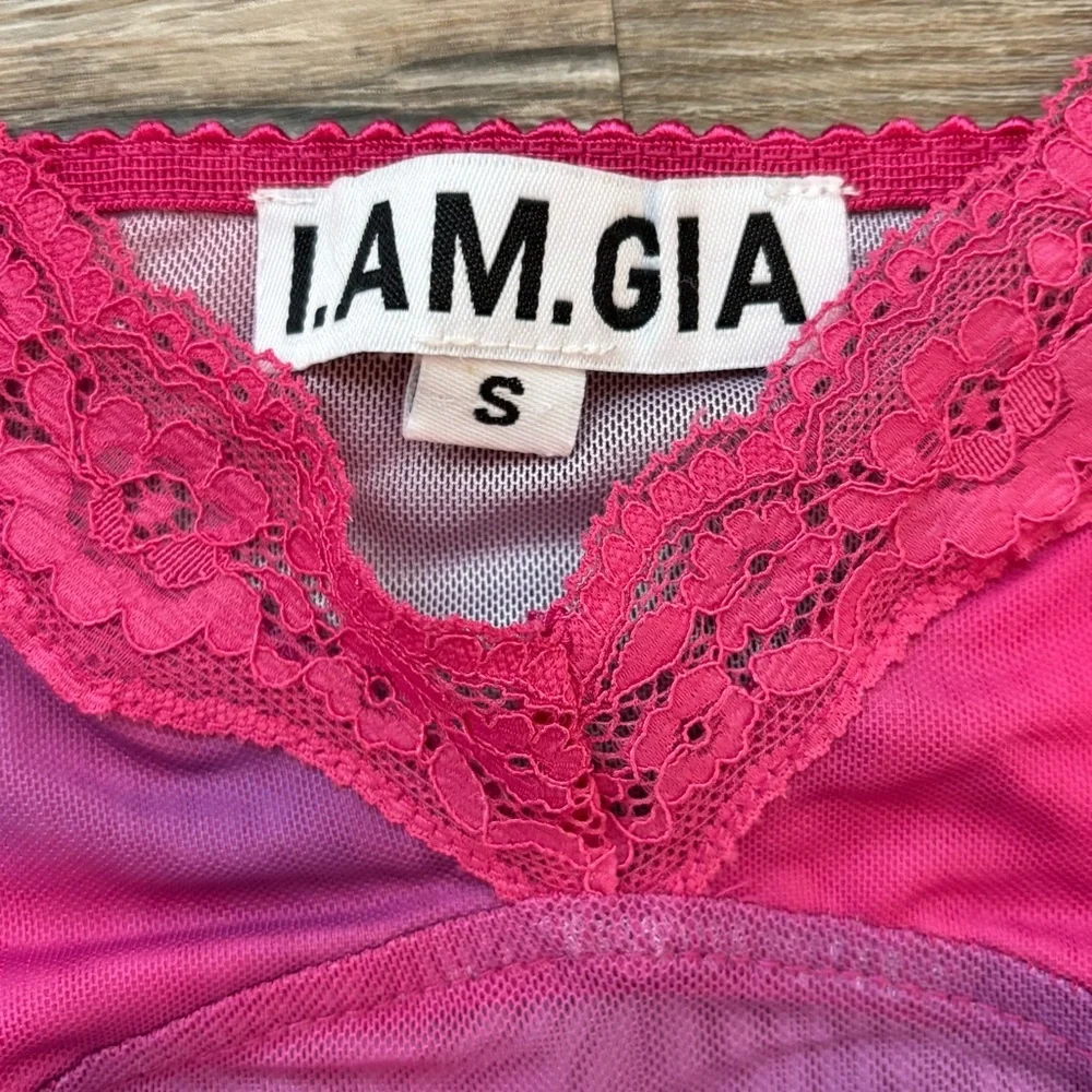 I.AM.GIA Matching Mesh Camisole and Mini Skirt Gianna Cloud Print Set